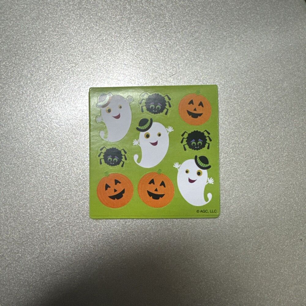 AMERICAN GREETINGS Stickers Halloween Jack-o'-lanterns Ghosts Spiders Lot of 8